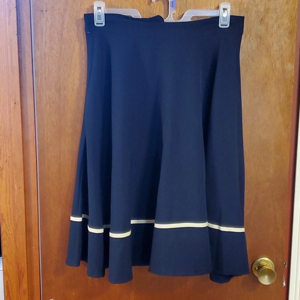 RockSteady midi circle skirt, navy and white, size XL